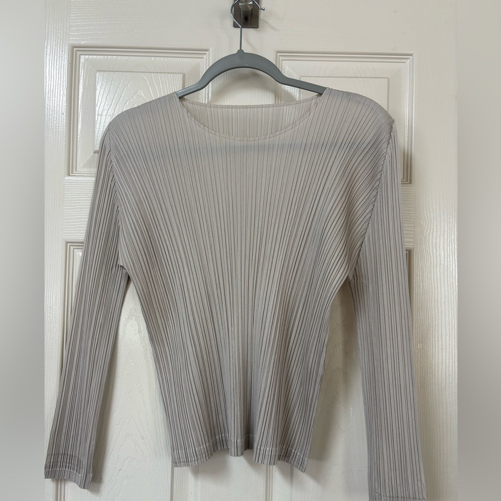 Pleats Please Issey Miyake Pleated Ivory  Size 3 Small #137